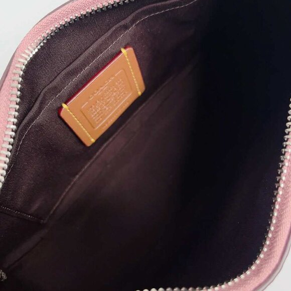 COACH Teri Shoulder Bag In Signature Canvas CV933 Dusty Pink - Picture 3 of 4